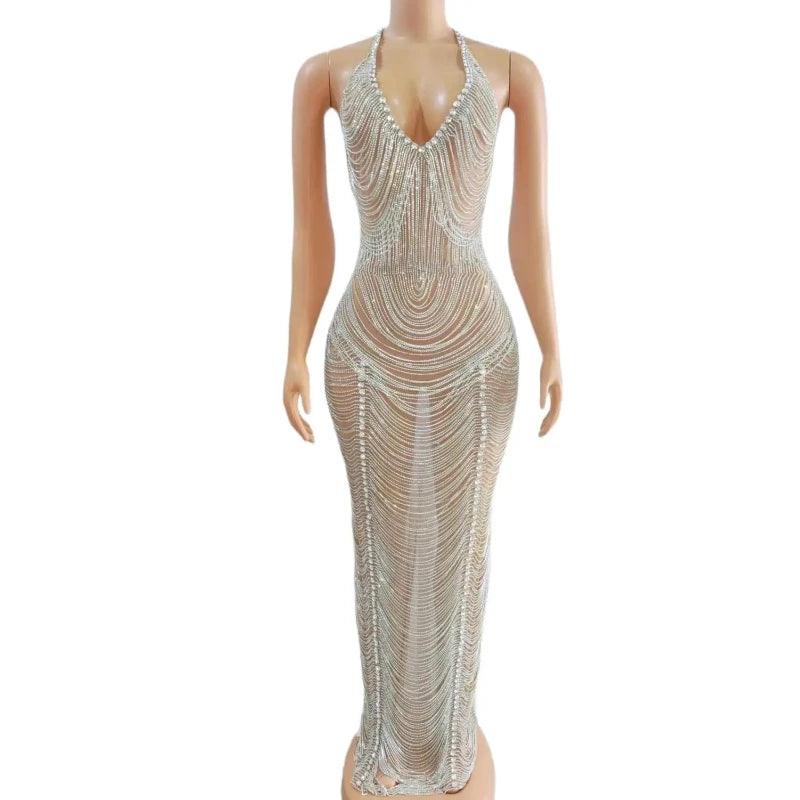 Luxury Club Dresses Sexy Beaded - LuxNovaHub 