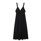 Women's V-neck Backless Sleeveless Dress - LuxNovaHub 