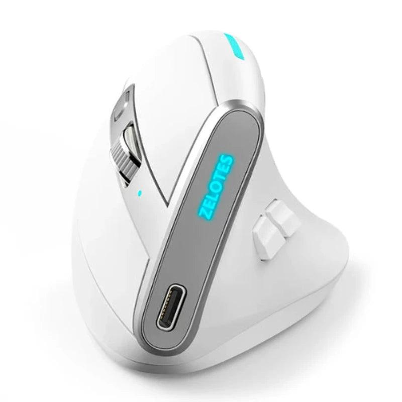 Zelotes F-36 Vertical Wireless Mouse - LuxNovaHub 