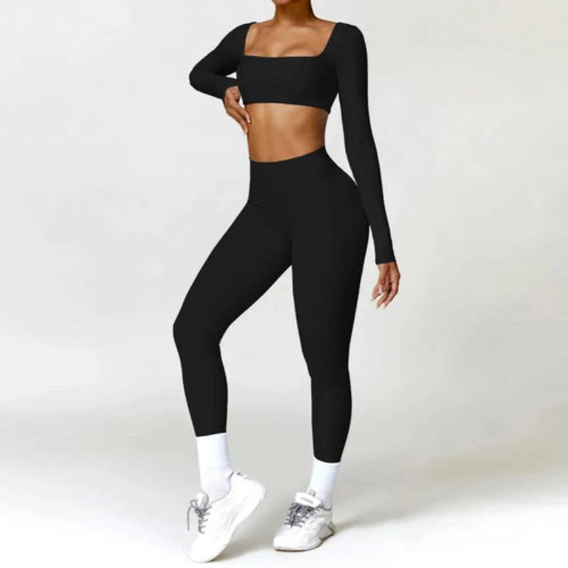 Yoga Suit Sports Set Women Quick-Drying Gym - LuxNovaHub 