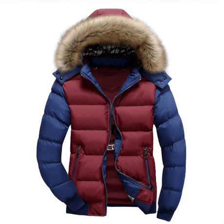 Mens Two Tone Puffer Jacket - LuxNovaHub 