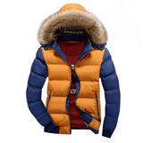 Mens Two Tone Puffer Jacket - LuxNovaHub 