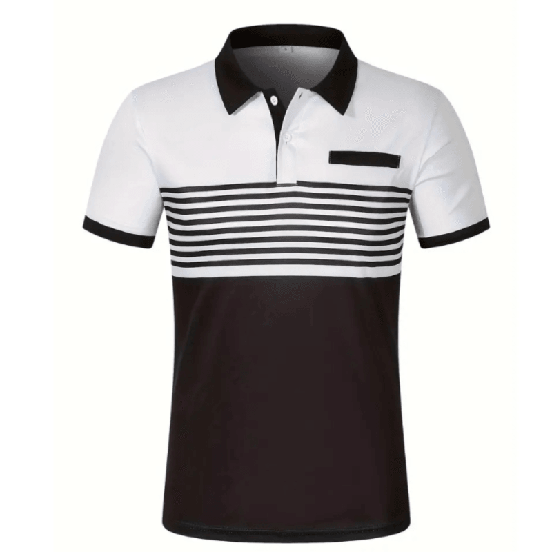 Stripe Sleeve Polo - LuxNovaHub 