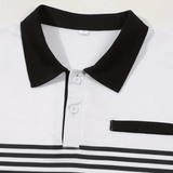 Stripe Sleeve Polo - LuxNovaHub 