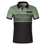 Stripe Sleeve Polo - LuxNovaHub 