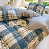 Check Pattern Gentleman Plaid Printed Bedding - LuxNovaHub 