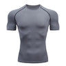 Men's Compression Running Sport Shirt Short Sleeve - LuxNovaHub 