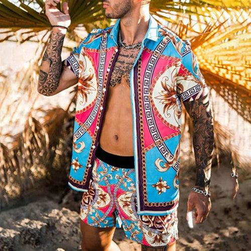 Designer style men two piece Beach set - LuxNovaHub 