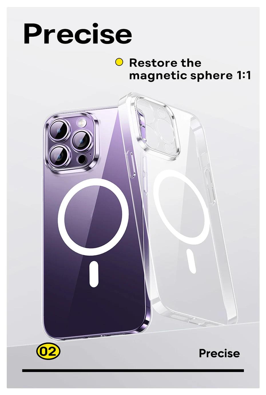 Lucent Magnetic Hard PC Clear Case for iPhone - LuxNovaHub 