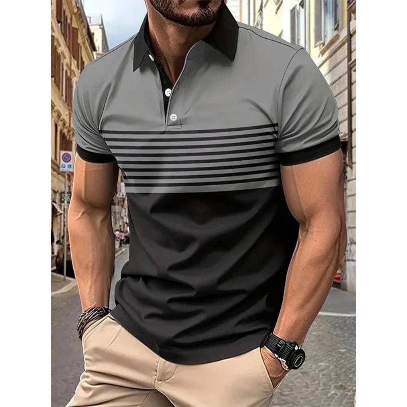 Stripe Sleeve Polo - LuxNovaHub 