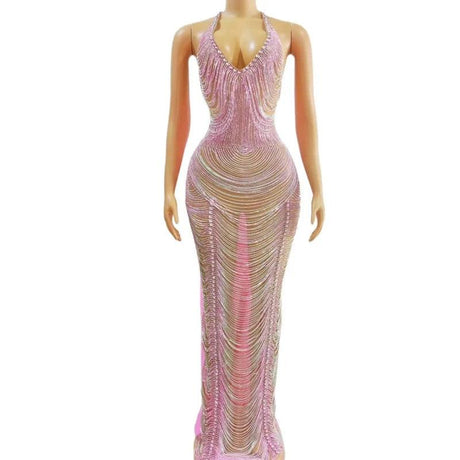 Luxury Club Dresses Sexy Beaded - LuxNovaHub 