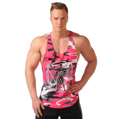 Men Bodybuilding Tank Tops Camouflage Sleeveless - LuxNovaHub 