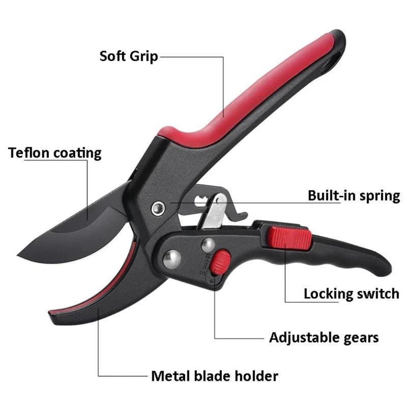 Ratchet Skip Garden Pruning Shear - LuxNovaHub 