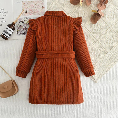 Girls' Woolen Dress 2023 New Children's Autumn - LuxNovaHub 