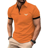 Men Summer Men's Shorts Sleeve Polo Men Tee Shirt - LuxNovaHub 