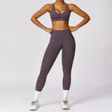 Yoga Set 2 Pieces Women Tracksuits Workout - LuxNovaHub 