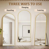 "71'' Arched Full-Length Mirror with Stand