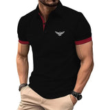 Men Summer Men's Shorts Sleeve Polo Men Tee Shirt - LuxNovaHub 