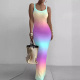 Maxi Dress Women 2024 Sleeveless Backless Sexy - LuxNovaHub 