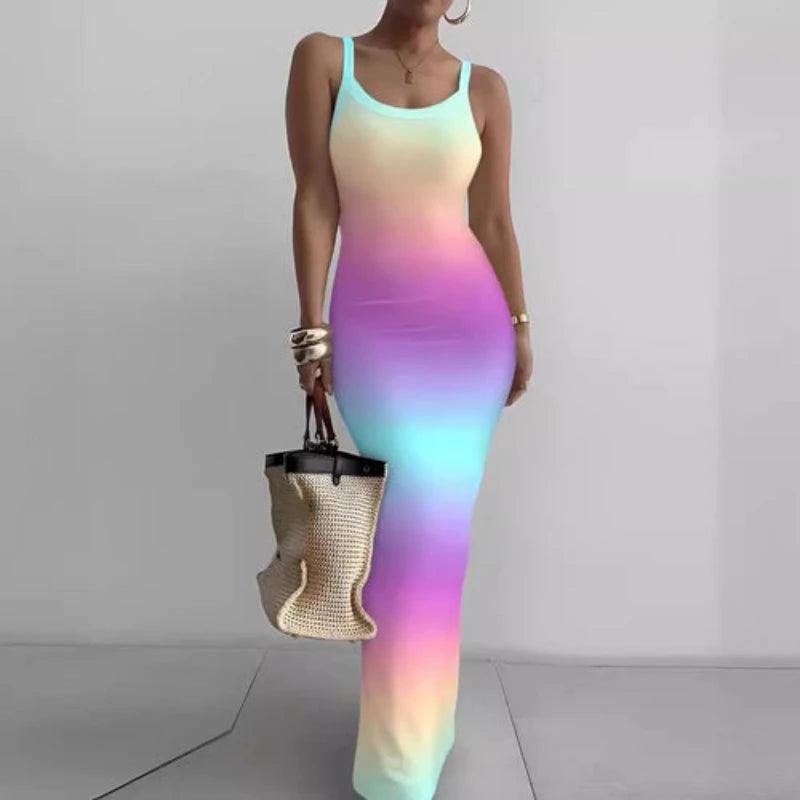 Maxi Dress Women 2024 Sleeveless Backless Sexy - LuxNovaHub 