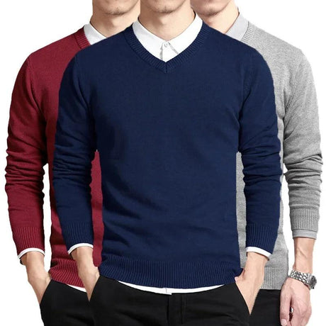 Pullovers Outwear Man V Neck Male - LuxNovaHub 