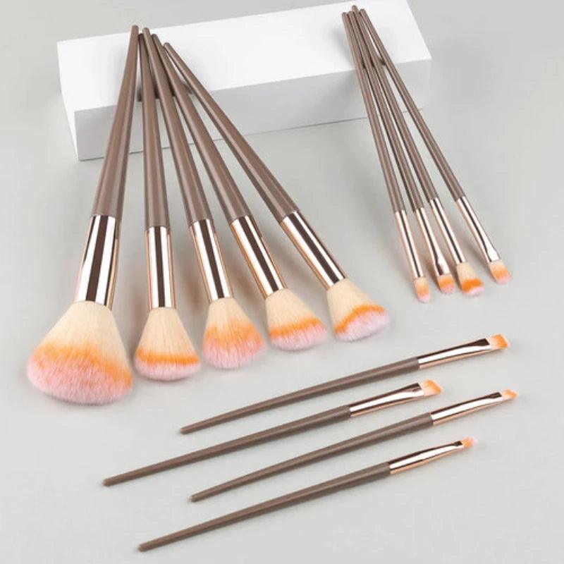 Makeup Brushes Set 13Pcs Professional Soft Foundation - LuxNovaHub 