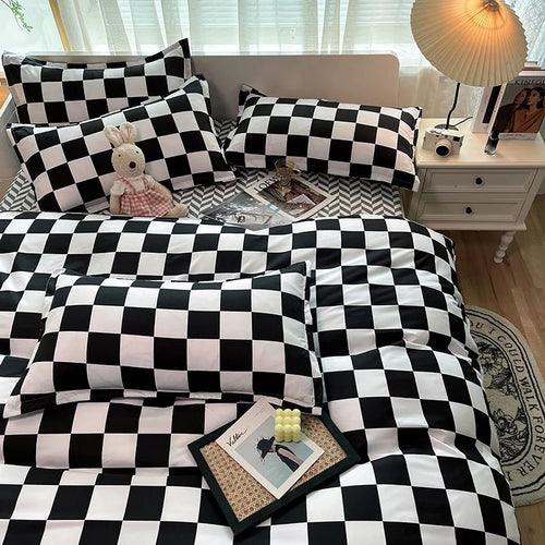 Duvet Cover Set with Pillowcases Flat Sheet - LuxNovaHub 