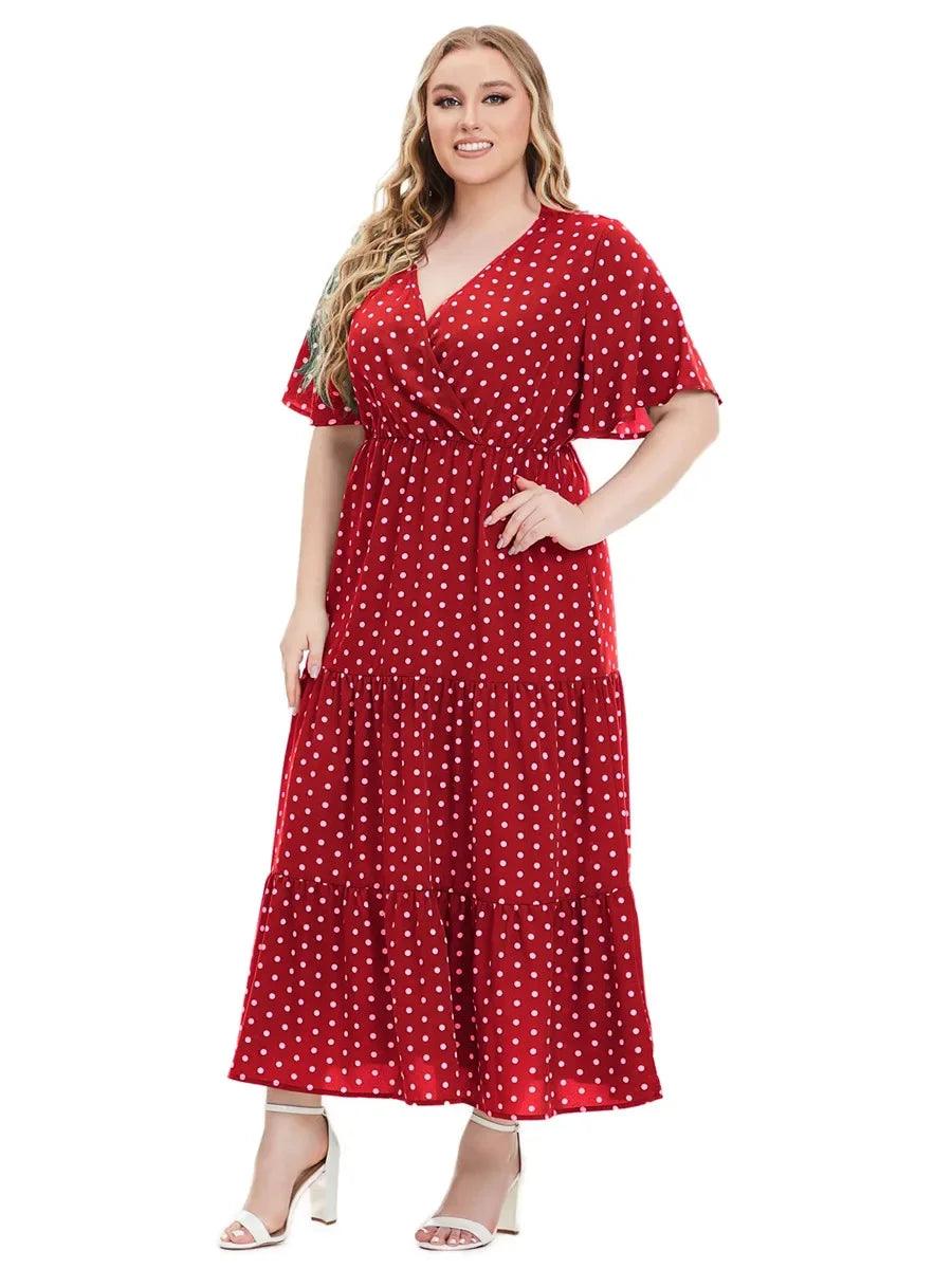 Women Maxi Long Dress Red Green Blue - LuxNovaHub 