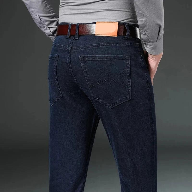 Men's Classic Autumn Winter Jeans - LuxNovaHub 