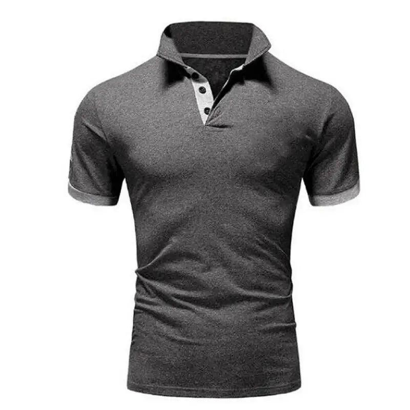 Men Summer Stritching Men's Shorts Sleeve Polo - LuxNovaHub 