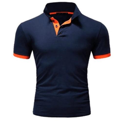 Men Summer Stritching Men's Shorts Sleeve Polo - LuxNovaHub 