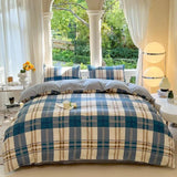 Check Pattern Gentleman Plaid Printed Bedding - LuxNovaHub 