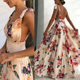 Neck Sundress Sexy Long Dress Backless Evening - LuxNovaHub 