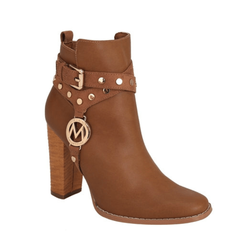 Ankle Women's Boot with Wide Heel - LuxNovaHub 