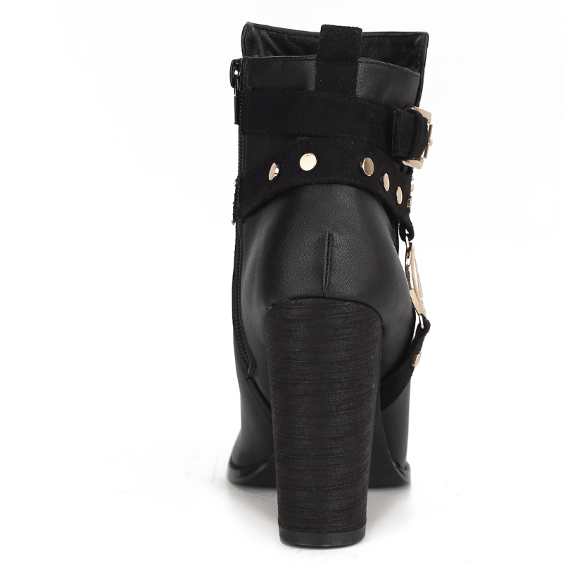 Ankle Women's Boot with Wide Heel - LuxNovaHub 