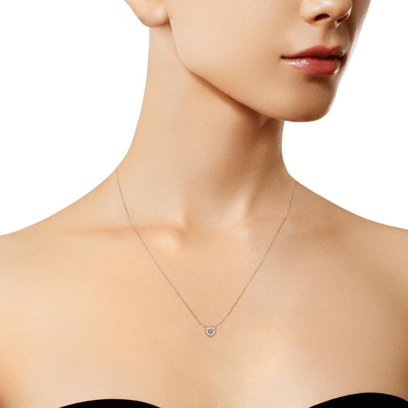 Diamond Heart Pendant Necklace - LuxNovaHub 