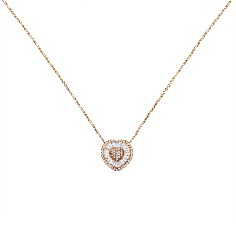 Diamond Heart Pendant Necklace - LuxNovaHub 