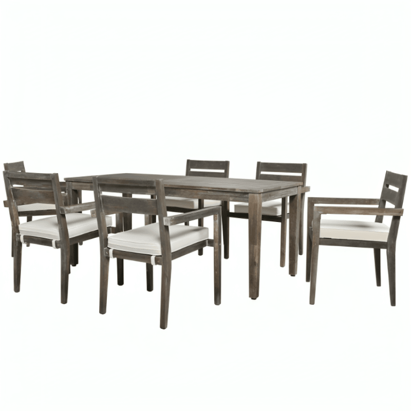 Acacia Wood Outdoor Dining Table - LuxNovaHub 