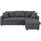 Sleeper Sectional Sofa Grey - LuxNovaHub 