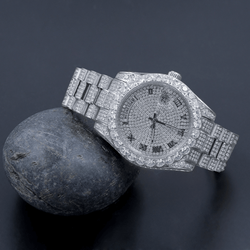 ICEMAN MOISSANITE CZ WATCH - LuxNovaHub 