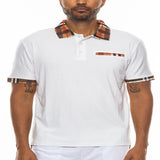 Checkered Detail Polo - LuxNovaHub 