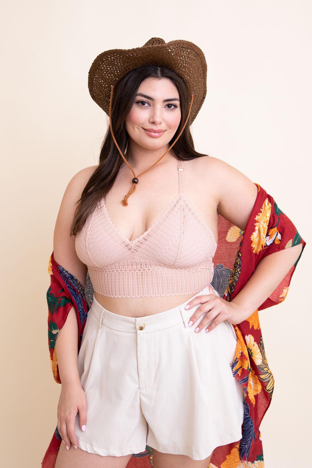 Boho Racerback Bralette Plus - LuxNovaHub 