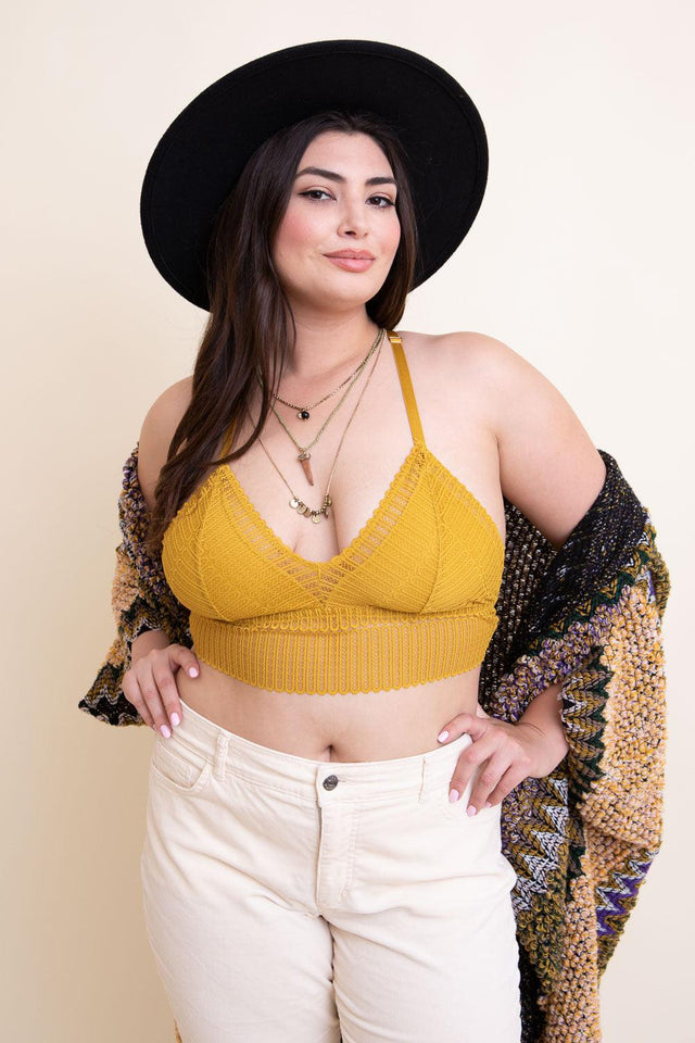 Boho Racerback Bralette Plus - LuxNovaHub 