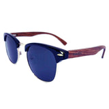 Real Walnut Wood Club Style Sunglasses - LuxNovaHub 