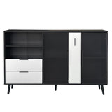 Cabinet with Two Drawers and Metal Handles - LuxNovaHub 