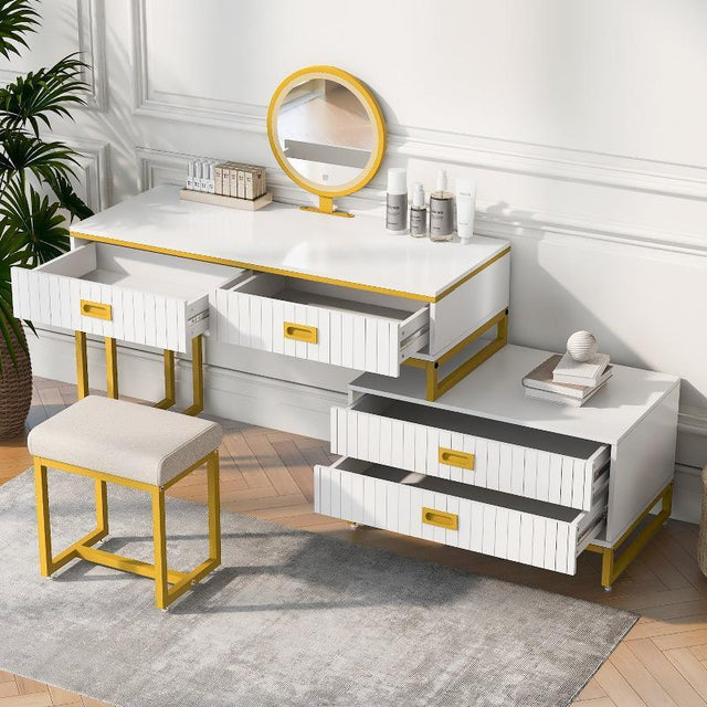 Movable Side Cabinet And 4-Drawers - LuxNovaHub 