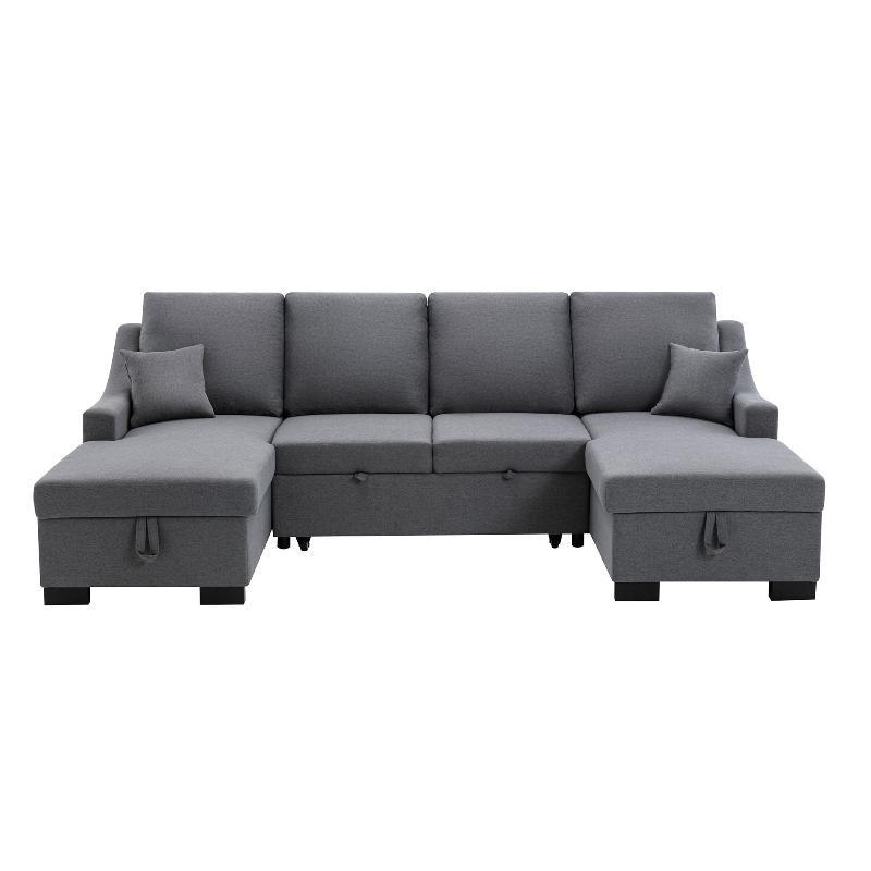 Upholstery Sleeper Sectional Sofa - LuxNovaHub 