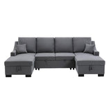 Upholstery Sleeper Sectional Sofa - LuxNovaHub 