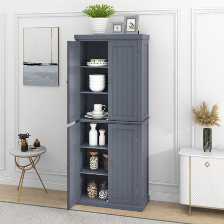 Freestanding Tall Kitchen Pantry - LuxNovaHub 