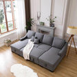 Upholstery Sleeper Sectional Sofa - LuxNovaHub 